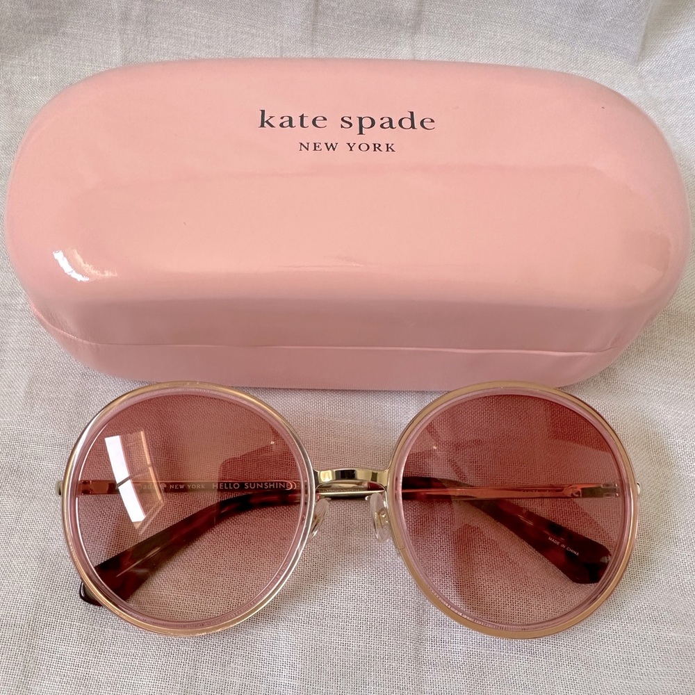 Kate Spade Lamonica 54mm Gradient Lens Round Frame Pink Sunglasses
